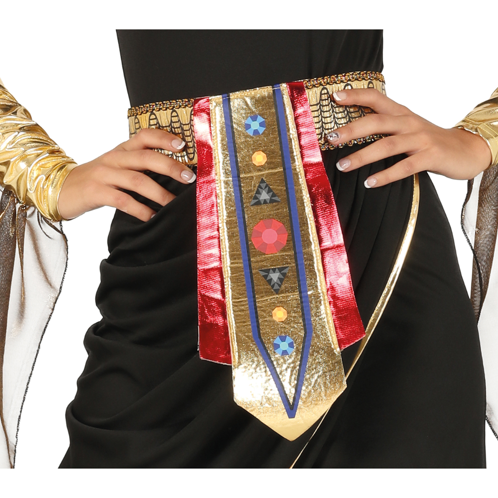 Princess Cleopatra Egyptian Costume Womens Adult Queen of the Nile Black Dress - Image 4