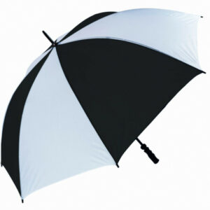 Unisex Large Golf Umbrella Windproof Canopy Rain Sun Strong Wind Shield Brolly White/Black