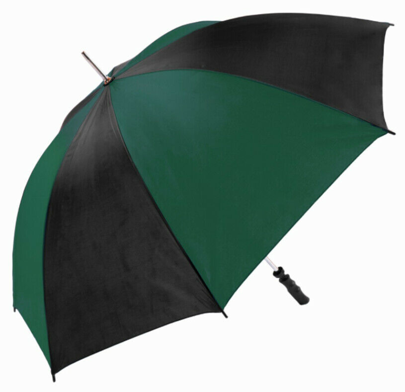 Unisex Large Golf Umbrella Windproof Canopy Rain Sun Strong Wind Shield Brolly Green/Black - Image 2
