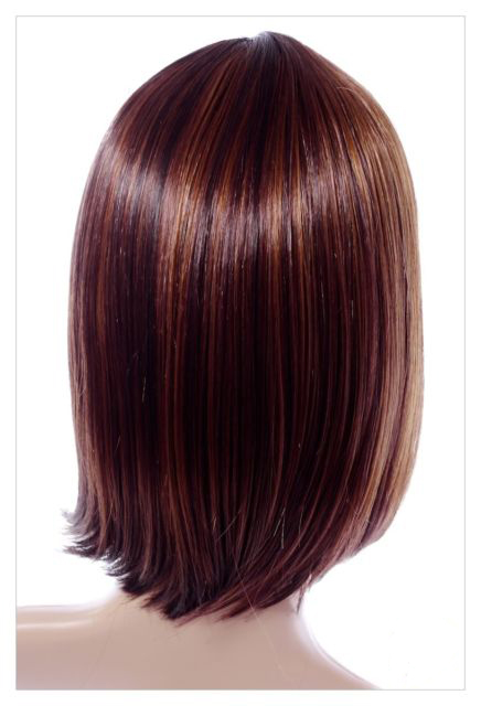 Golden Brown Straight Hair 14 Inch In Length Synthetic Hair Wigs - Image 3