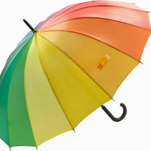 Rainbow Umbrella Strong Windproof Multicoloured  Walking Umbrella