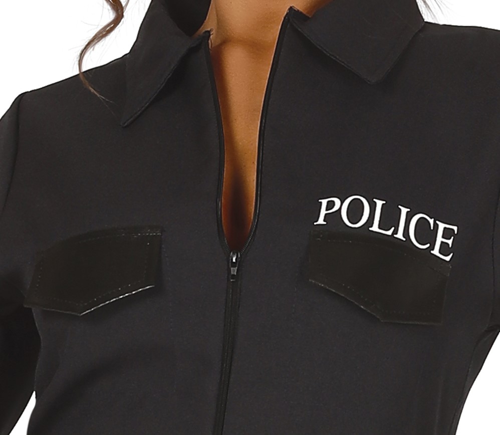 Adult Women's Police Costume Cop Fancy Dress Halloween Police Officer Outfit - Image 4