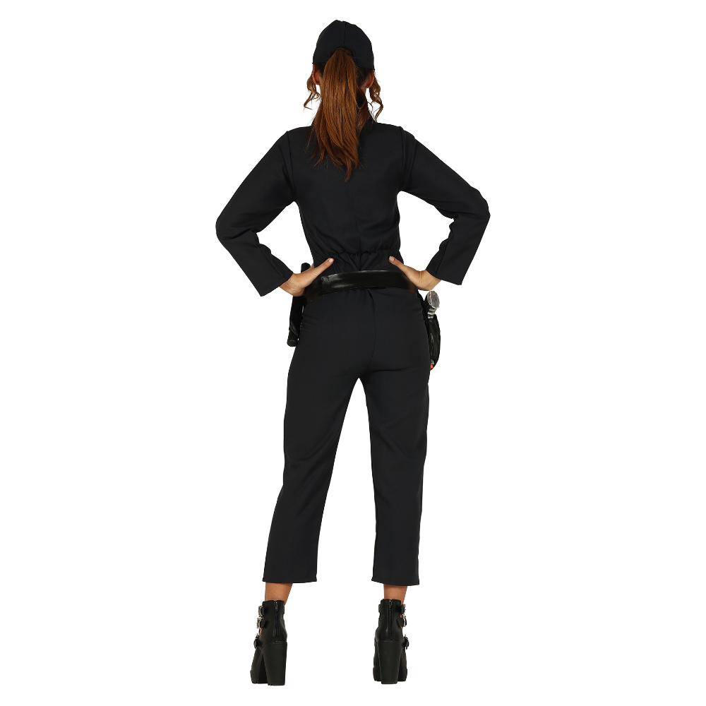 Adult Women's Police Costume Cop Fancy Dress Halloween Police Officer Outfit - Image 3