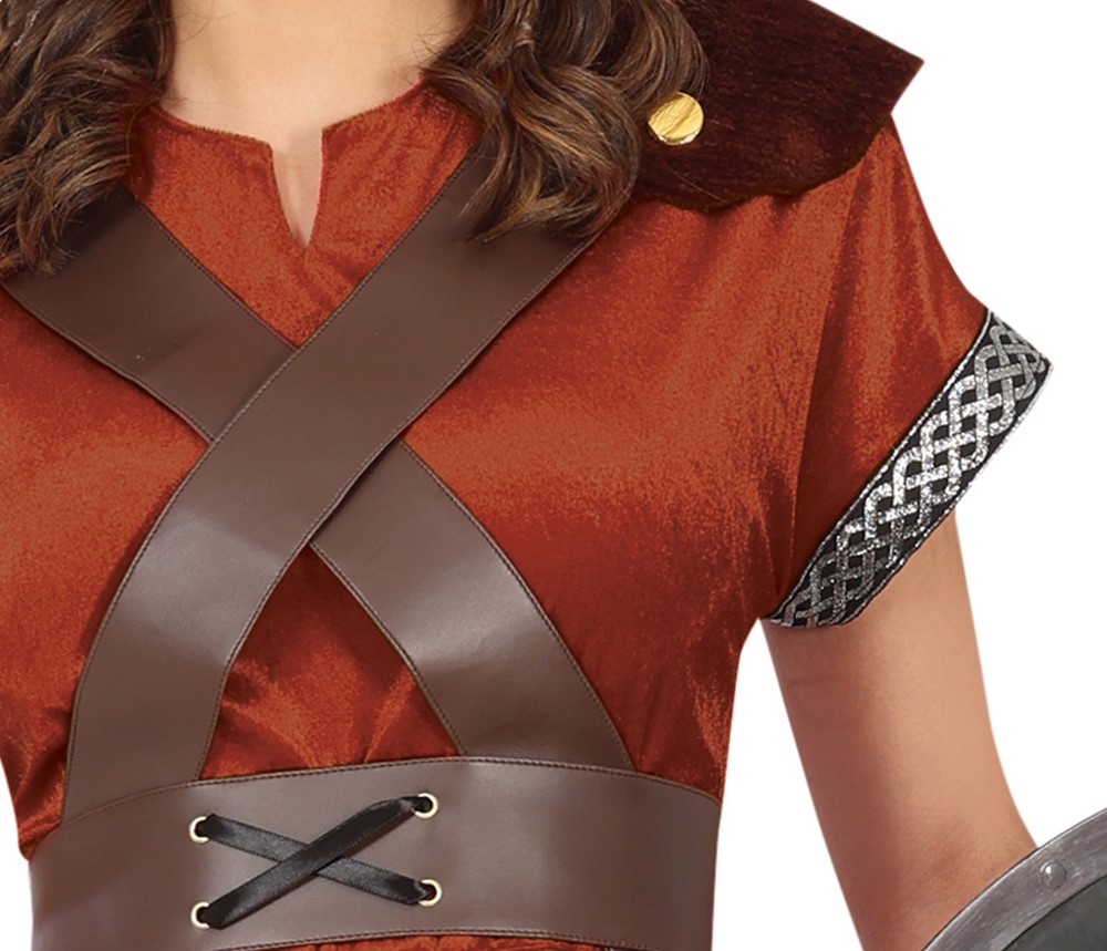 Viking Warrior Costume for Women, Nordic Fancy Dress Outfit - Image 5