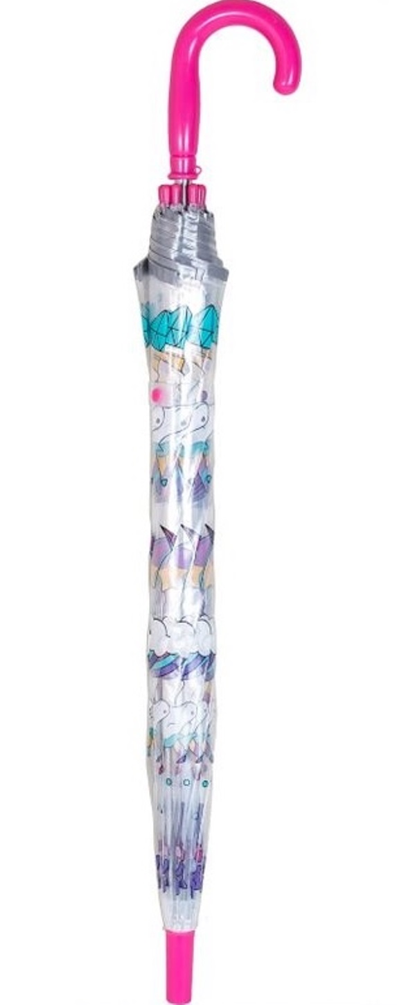 Kids Umbrella Domed Unicorn Boys Girls School Travel Brolly - Image 2